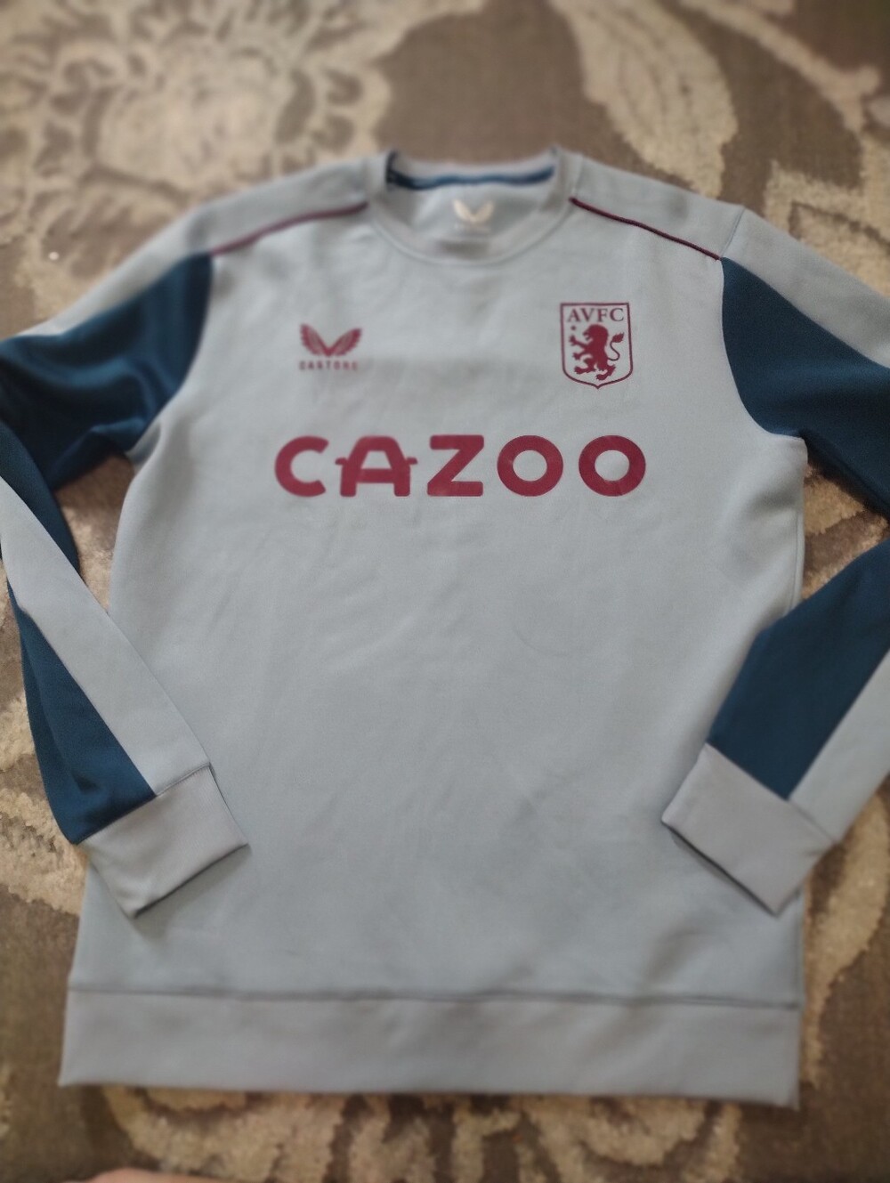 Aston Villa Football Club Light Blue Cazoo Long Sleeve Shirt